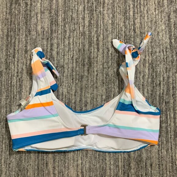 Brand‎ New GB Women's Large Removable Pads Surf Side Striped Bikini Top Swimwear - Picture 6 of 6